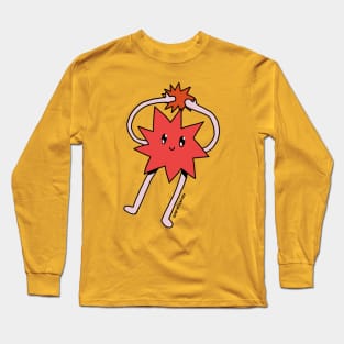 Silly Little Guy | Red Sticker Version Long Sleeve T-Shirt